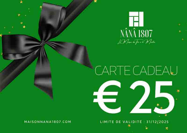Cartes Cadeaux | Maison NANA1807 | La Maison du Thé à la Menthe BIO