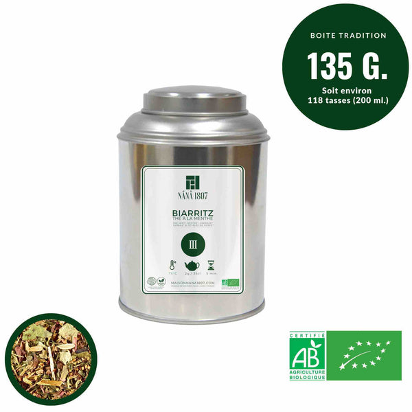 BIARRITZ | Thé Vert BIO à la Menthe & Grenade | Maison NANA1807