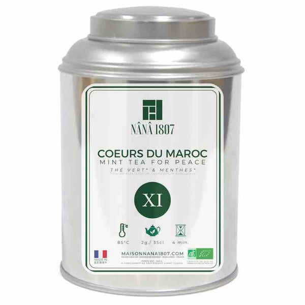 Boite de COEURS DU MAROC - Thé Marocain de la Maison NANA1807 - Maison du Thé à la Menthe