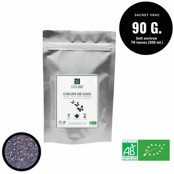 COEURS DE GAZA | Thé Noir BIO Menthe Sauge