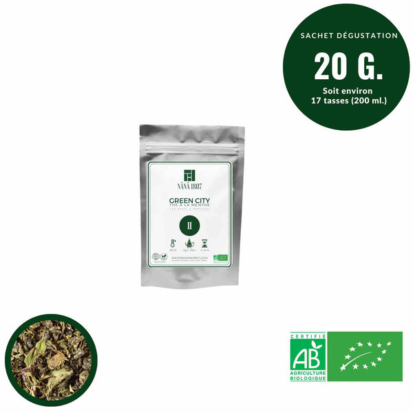 GREEN CITY | Thé Vert BIO à la Menthe Marocain | Maison NANA1807