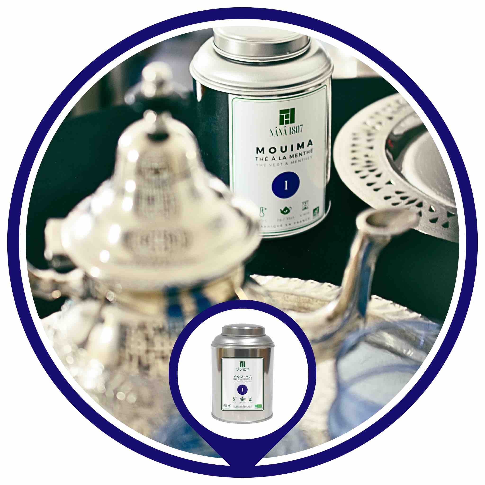MOUIMA | Thé Vert BIO à la Menthe Marocain | Maison NANA1807