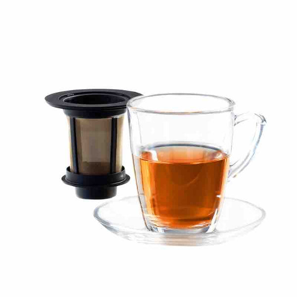 2024 - Tasse à Thé en Verre double paroi avec infuseur Bistro | Collection Tea Connaisseur | Maison NANA1807 | La Maison du Thé à la Menthe BIO