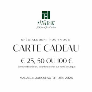 Cartes Cadeaux | Maison NANA1807 | La Maison du Thé à la Menthe BIO 