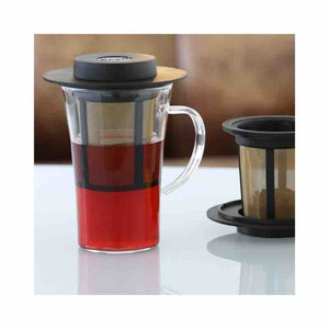 2024 - Mug à Thé en Verre double paroi avec infuseur Bistro | Collection Tea Connaisseur | Maison NANA1807 | La Maison du Thé à la Menthe BIO