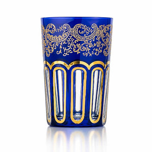 Gobelet à Thé Marocain Cristal Saint Louis | Bleu de Majorelle | Maison NANA1807 | La Maison du Thé à la Menthe BIO