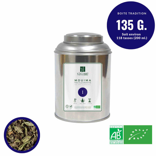 MOUIMA | Thé Vert BIO à la Menthe Marocain | Maison NANA1807